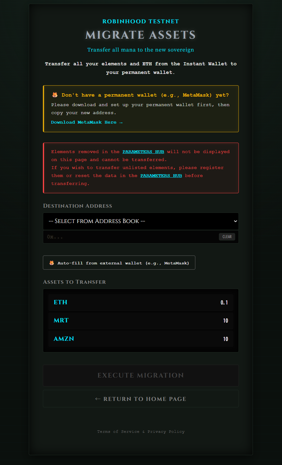 Migration Page