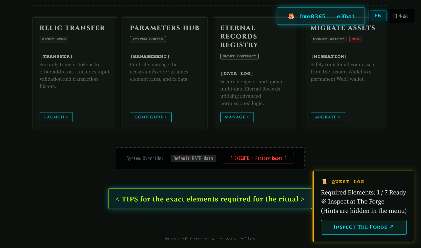 Portal Page Hints